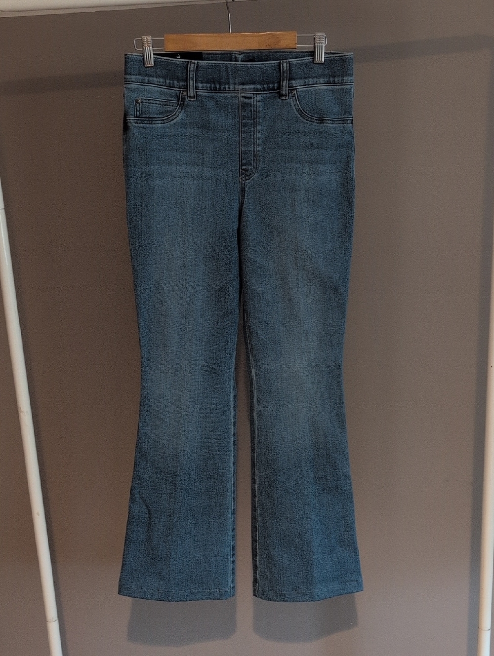 Spanx Flare Jeans Stone Wash Blue Large